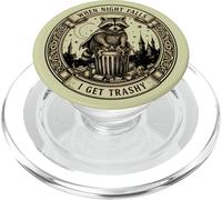 Cuando Cae la Noche me Pongo Basura Basura Mapache sarcástico PopSockets PopGrip para MagSafe