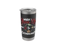 Cuando crezca, quiero mariposas atrapador de insectos entomólogo Vaso térmico de acero inoxidable de doble pared