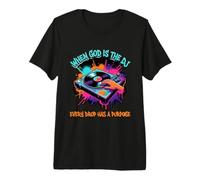 Cuando Dios es el DJ Cada Gota Tiene un propósito Música Cristiana Camiseta Premium