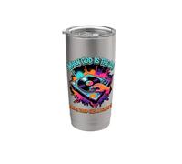 Cuando Dios es el DJ Cada gota tiene un propósito Música cristiana Vaso térmico de acero inoxidable de doble pared