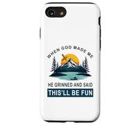 Cuando Dios me Hizo Dijo Que Esto será Divertido Cita Religiosa Carcasa para iPhone SE (2020) / 7/8