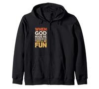 Cuando Dios me Hizo Esto será Divertido Declaración de Humor Sudadera con Capucha