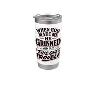 Cuando Dios me hizo sonrió dijo que este es un problema Vaso térmico de acero inoxidable de doble pared