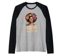 Cuando Dios me Hizo sonrió Dijo Que Esto será Divertido sarcástico Camiseta Manga Raglan