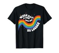Cuando el Odio es Fuerte, el Amor Debe ser más Fuerte Rainbow LGBTQIA Pride Camiseta