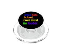 Cuando el Odio es Fuerte, el Amor Debe ser más Fuerte Rainbow Pride LGBTQ PopSockets PopGrip para MagSafe