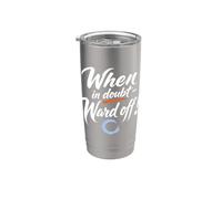 Cuando en duda, ¡aléjate! | Cita divertida de Tai Chi Vaso térmico de acero inoxidable de doble pared
