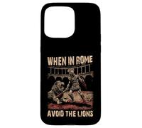 Cuando en Roma Evite el Imperio Romano Leones Carcasa para iPhone 15 Pro MAX