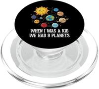 Cuando era niño teníamos 9 Planetas Galaxia Espacial Mujeres Hombres PopSockets PopGrip para MagSafe