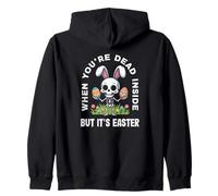 Cuando estás Muerto por Dentro, Pero es Conejo Esqueleto de Pascua Sudadera con Capucha