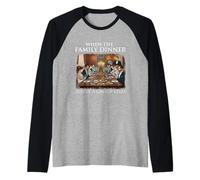 Cuando la Cena Familiar es Solo un Chat grupal - Broma sarcástica Camiseta Manga Raglan