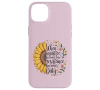 Cuando la injusticia se convierte en ley, la resistencia se convierte en deber RBG Quote Carcasa para iPhone 14 Plus