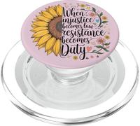 Cuando la injusticia se convierte en ley, la resistencia se convierte en deber RBG Quote PopSockets PopGrip para MagSafe