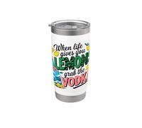 Cuando la vida te da limones, ¡toma VODKA! Vaso térmico de acero inoxidable de doble pared