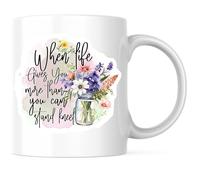 Cuando La Vida Te Da Más De Lo Que Puedes Soportar, Arrodíllate Taza De Café Cerámica Tazas Porcelana Taza Para Hogar Bebidas Zumo 330Ml