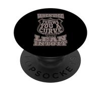 Cuando la vida te lanza una curva, inclínate en ella US Highway Sign PopSockets PopGrip Adhesivo