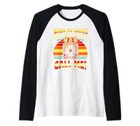 Cuando Las Damas se calientan, me Llaman HVAC Vintage Sunset Camiseta Manga Raglan