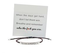 Cuando las palabras fallan, esta pulsera habla, pulsera motivacional Joyfully-go, hecha a mano, trenzada ajustable, un regalo de aliento para mujeres y hombres, talla única, Circonita, No es una
