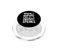 Cuando Las Palabras fallan La música Habla Músico Musical Amante de la música PopSockets PopGrip para MagSafe