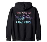 Cuando las palabras fallan La música habla Músico Profesor de música Sudadera con Capucha