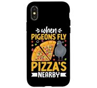 Cuando las palomas vuelan en los alrededores de Pizza Carcasa para iPhone X/XS