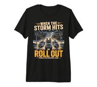 Cuando llega la tormenta, lanzamos Lineman Power Camiseta Premium