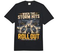 Cuando llega la tormenta, lanzamos Lineman Power Comfort Colors Adult Heavyweight T-Shirt