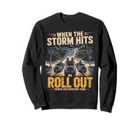 Cuando llega la tormenta, lanzamos Lineman Power Sudadera