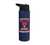Cuando llego al infierno, el diablo sale de su trono Stainless Steel Insulated Water Bottle
