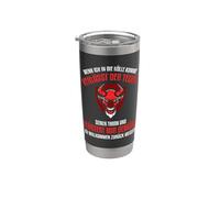Cuando llego al infierno, el diablo sale de su trono Vaso térmico de acero inoxidable de doble pared