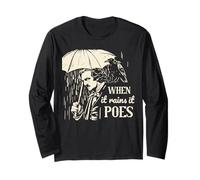 Cuando llueve Poes Gracioso Edgar Allan Poe Manga Larga