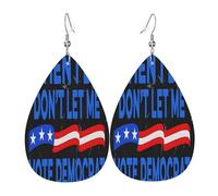 Cuando muera, no me dejes votar demócrata. Pendientes de cuero, decoración de ropa, adecuados para fiestas, festividades y vida cotidiana.