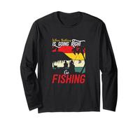 Cuando Nada va Bien, ve a Pescar Funny Angler Fisher Manga Larga