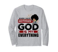 Cuando no Tengo Nada Dios Cristiano Hombres Mujeres Crisitanos Manga Larga