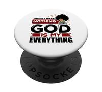 Cuando no Tengo Nada Dios Cristiano Hombres Mujeres Crisitanos PopSockets PopGrip Adhesivo
