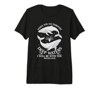 Cuando Pasas por Aguas Profundas, Estoy Contigo Camiseta Premium
