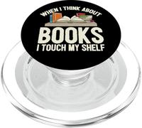 Cuando pienso en los Libros toco mi Estante - Los Amantes del Libro leen PopSockets PopGrip para MagSafe