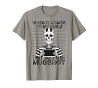 Cuando se Trata de mi Hijo, sonreiré en mi Foto policial Camiseta