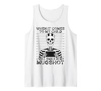 Cuando se Trata de mi Hijo, sonreiré en mi Foto policial Camiseta sin Mangas