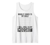 Cuando se Trata de mi Hijo, sonreiré en mi Foto policial Camiseta sin Mangas