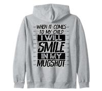 Cuando se Trata de mi Hijo, sonreiré en mi Foto policial Sudadera con Capucha