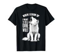 Cuando sea mayor, Dire Wolf Amante de los lobos, el lindo cachorro Howl Regresa Camiseta