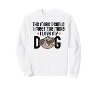 CUANTA MÁS Gente CONOZCO MÁS Amo A MI Perro Dueño Meme Sudadera