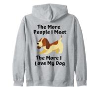Cuanta más Gente conozco, más Amo a mi Perro Lindo Eslogan Sudadera con Capucha