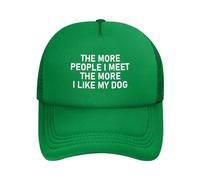 Cuanta Más Gente Conozco, Más Me Gusta Mi Perro. Mujer Hombre Sombrero Cómoda Snapback Cap Transpirable Gorras Hip Hop para Golf Deporte Running