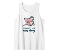 Cuanta más gente conozco, más quiero a mi perro, divertido regalo Camiseta sin Mangas