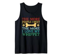 Cuantas más personas conozco, más amo a mi amante de los perros Whippet Camiseta sin Mangas