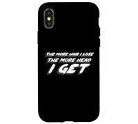 Cuanto más cabello pierdo, más cabeza obtengo | Man Talk Carcasa para iPhone X/XS