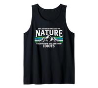 Cuanto más Cerca estás de la Naturaleza... Diversión al Aire Libre Senderismo Camping Camiseta sin Mangas