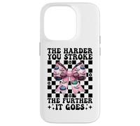 Cuanto más difícil acaricias más se va Curling Stone Girl Carcasa para iPhone 14 Pro